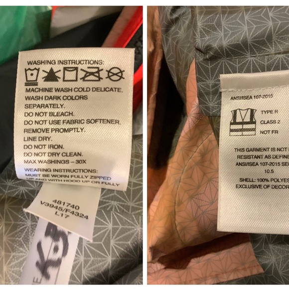 Delta Airlines Lands' End Orange Reflective Hi Vis Jacket Ramp Agent Size XS/S - Picture 5 of 11